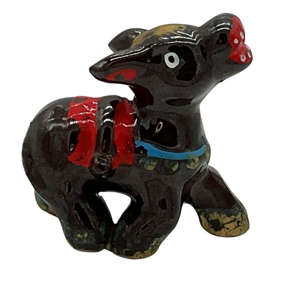 VTG DONKEY CART WITH LITTLE BROWN JUGS SALT & PEPPER SHAKERS CERAMIC JAPAN - Picture 4 of 7